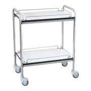 Carrello in bilaminato 2 piani con ringhierina - cm 90x60x80H 