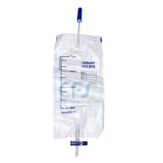 Sacca urina da gamba monouso 750 ml con valvola anti reflusso e scarico a T, tubo 10 cm